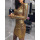 Women Sexy Gold Sequins Short Tight Fitted Dresses